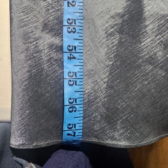 JS Collections Formal V Neck Cap Sleeve Ruched Gown in Silver Blue Size 14 - Picture 15 of 15